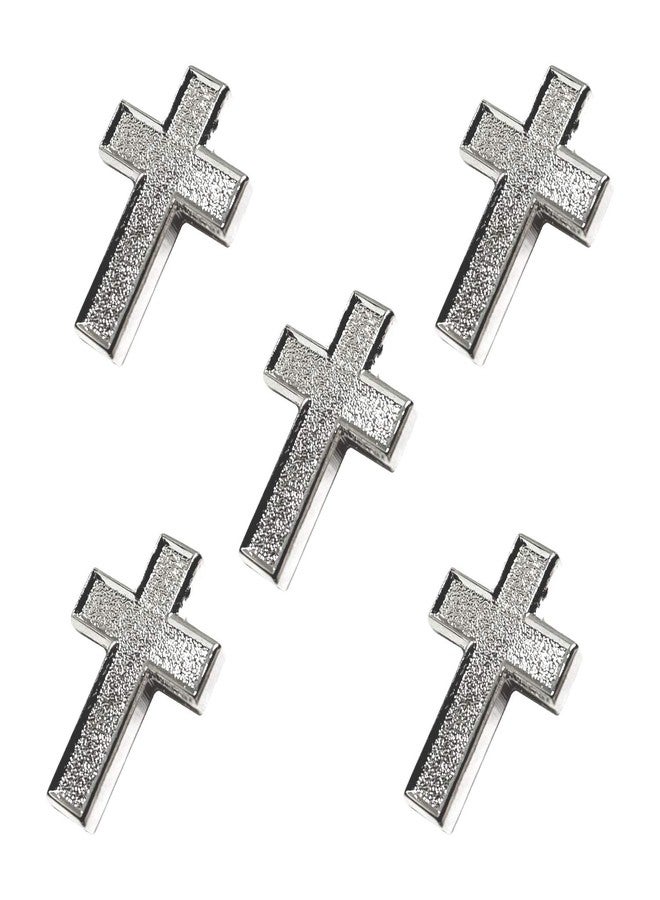 PinMaze Chaplain Silver Finish Lapel Pin - Religious Christian Latin Ornate Official Brooch (5 Pcs) - Image 1